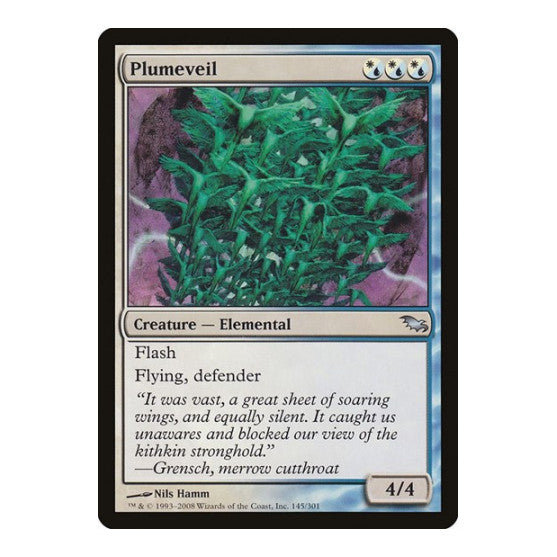 Plumeveil (SHM) #145 Uncommon (Moderately Played) Shadowmoor Magic: The Gathering: 2008