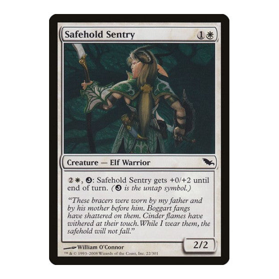 Safehold Sentry (SHM) #22 Common (Moderately Played) Shadowmoor Magic: The Gathering: 2008
