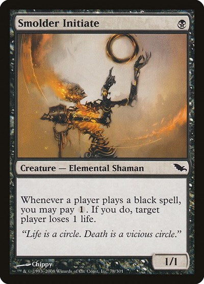 Smolder Initiate (SHM) #78 Common (Heavily Played) Shadowmoor Magic: The Gathering: 2008