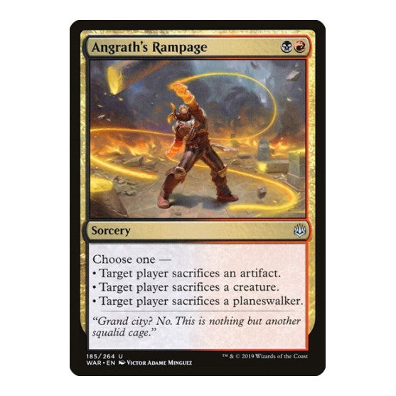 Angraths Rampage (WAR) #185 Uncommon (Lightly Played) War of the Spark Magic: The Gathering: 2019