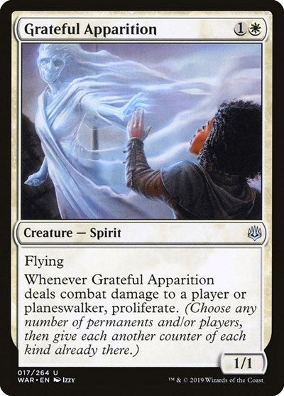 Grateful Apparition (WAR) #17 Uncommon (Lightly Played) War of the Spark Magic: The Gathering: 2019