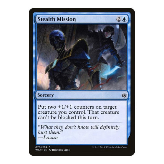 Stealth Mission (WAR) #70 Common (Lightly Played) War of the Spark Magic: The Gathering: 2019