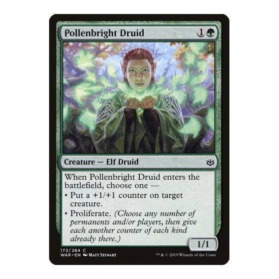 Pollenbright Druid (WAR) #173 Common (Lightly Played) War of the Spark Magic: The Gathering: 2019