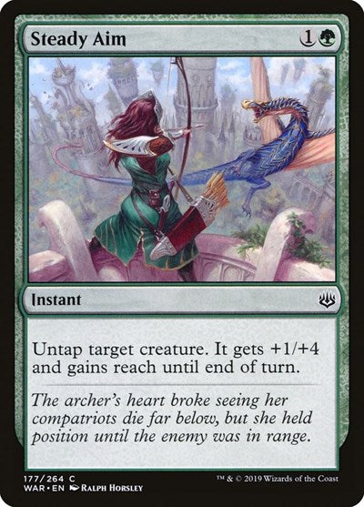 Steady Aim (WAR) #177 Common (Lightly Played) War of the Spark Magic: The Gathering: 2019