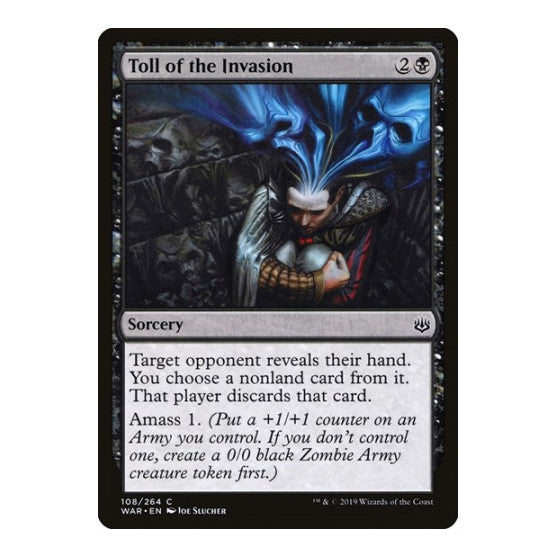 Toll of the Invasion (WAR) #108 Common (Moderately Played) War of the Spark Magic: The Gathering: 2019