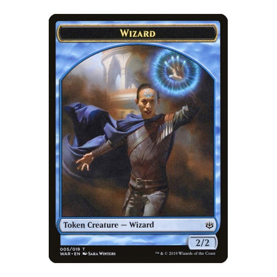 Wizard Token (WAR) #5 Token (Lightly Played) War of the Spark Magic: The Gathering: 2019