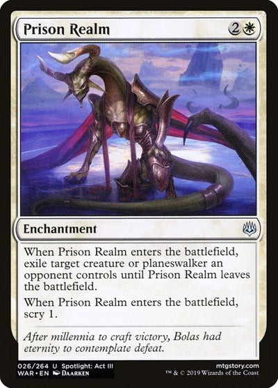 Prison Realm (WAR) #26 Uncommon (Moderately Played) War of the Spark Magic: The Gathering: 2019