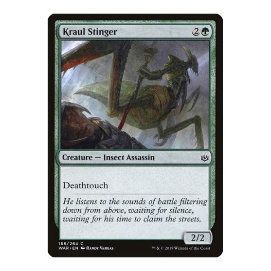 Kraul Stinger (WAR) #165 Common (Lightly Played) War of the Spark Magic: The Gathering: 2019