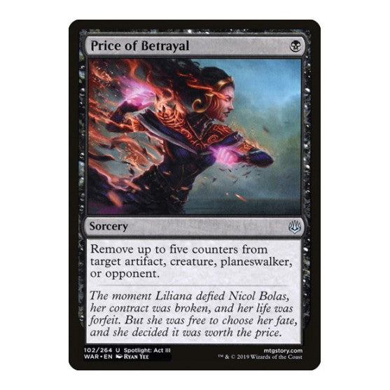 Price of Betrayal (WAR) #102 Uncommon (Lightly Played) War of the Spark Magic: The Gathering: 2019