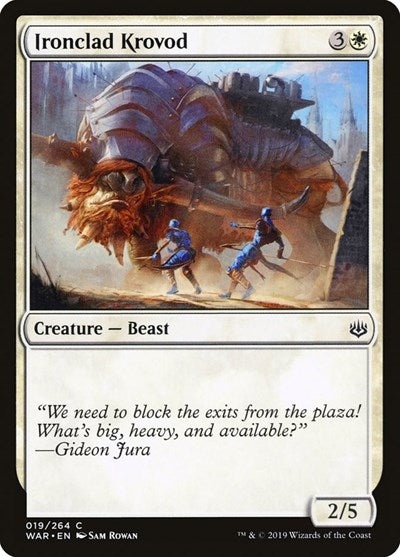 Ironclad Krovod (WAR) #19 Common (Lightly Played) War of the Spark Magic: The Gathering: 2019