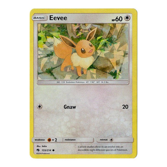 Eevee - 155/214 (Let's Play, Eevee!) (Cracked Ice Holo) (PR) #155/214 Common (Holofoil Damaged) Deck Exclusives Pokemon: 2016