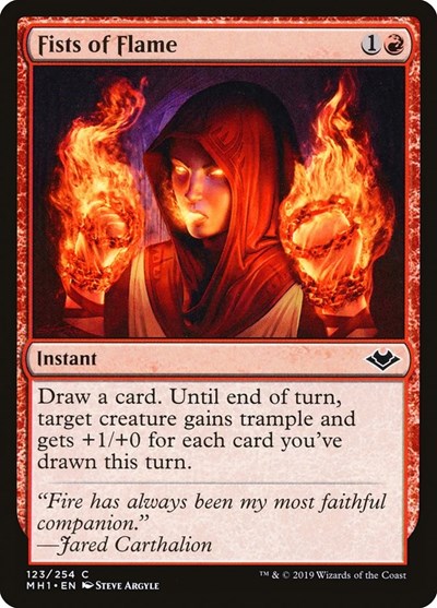 Fists of Flame (MH1) #123 Common (Near Mint) Modern Horizons Magic: The Gathering: 2019