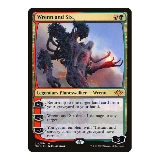 Wrenn and Six (MH1) #217 Mythic Rare (Lightly Played) Modern Horizons Magic: The Gathering: 2019