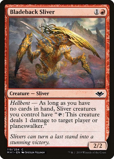 Bladeback Sliver (MH1) #119 Common (Lightly Played) Modern Horizons Magic: The Gathering: 2019