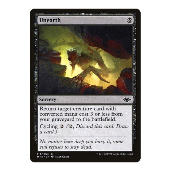 Unearth (MH1) #113 Common (Lightly Played) Modern Horizons Magic: The Gathering: 2019