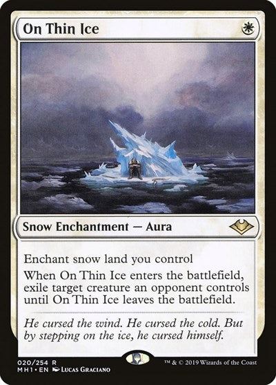 On Thin Ice (MH1) #20 Rare (Near Mint) Modern Horizons Magic: The Gathering: 2019