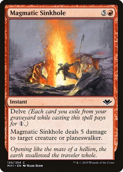 Magmatic Sinkhole (MH1) #135 Common (Lightly Played) Modern Horizons Magic: The Gathering: 2019