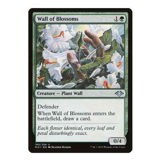 Wall of Blossoms (MH1) #190 Uncommon (Lightly Played) Modern Horizons Magic: The Gathering: 2019