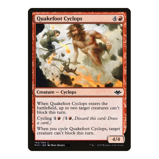 Quakefoot Cyclops (MH1) #142 Common (Lightly Played) Modern Horizons Magic: The Gathering: 2019