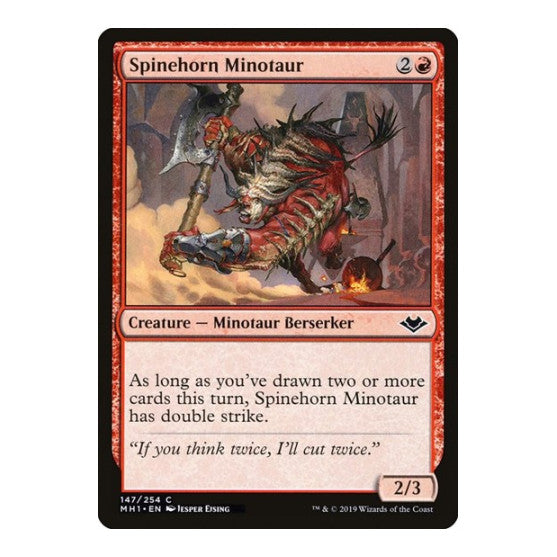 Spinehorn Minotaur (MH1) #147 Common (Lightly Played) Modern Horizons Magic: The Gathering: 2019
