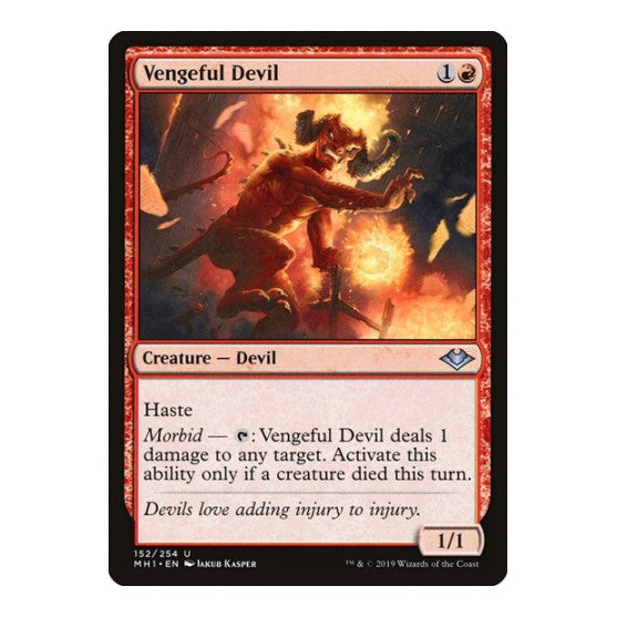 Vengeful Devil (MH1) #152 Uncommon (Lightly Played) Modern Horizons Magic: The Gathering: 2019