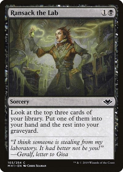Ransack the Lab (MH1) #103 Common (Foil Lightly Played) Modern Horizons Magic: The Gathering: 2019