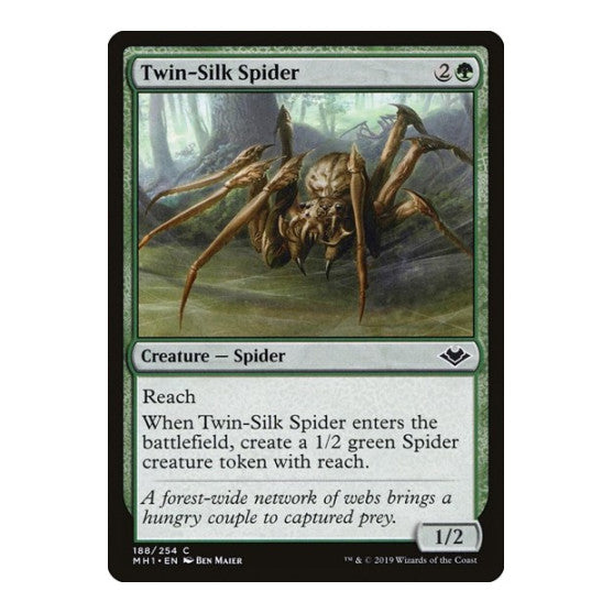 Twin-Silk Spider (MH1) #188 Common (Lightly Played) Modern Horizons Magic: The Gathering: 2019