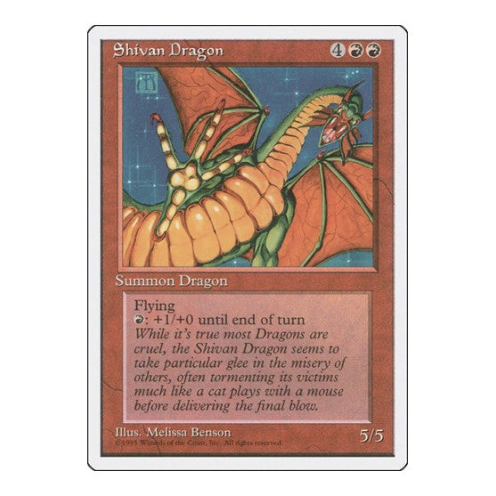 Shivan Dragon (4ED) #220 Rare Fourth Edition Magic: The Gathering: 1995