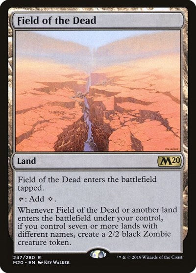 Field of the Dead (M20) #247 Rare (Near Mint) Core Set 2020 Magic: The Gathering: 2019