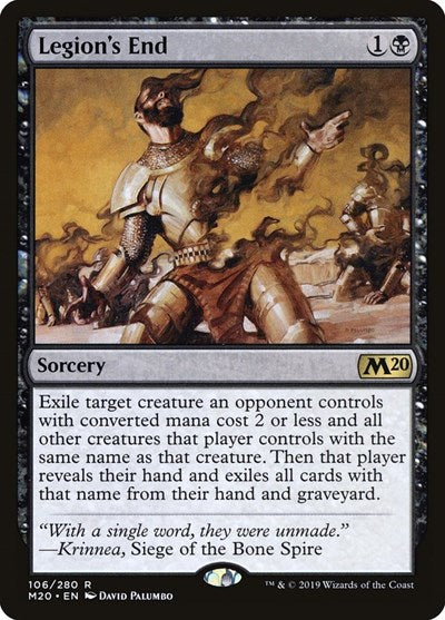 Legions End (M20) #106 Rare (Near Mint) Core Set 2020 Magic: The Gathering: 2019