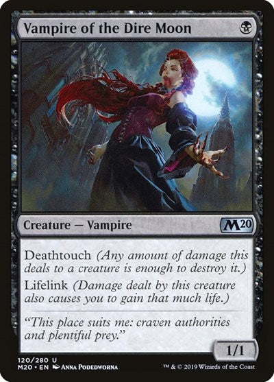 Vampire of the Dire Moon (M20) #120 Uncommon (Lightly Played) Core Set 2020 Magic: The Gathering: 2019