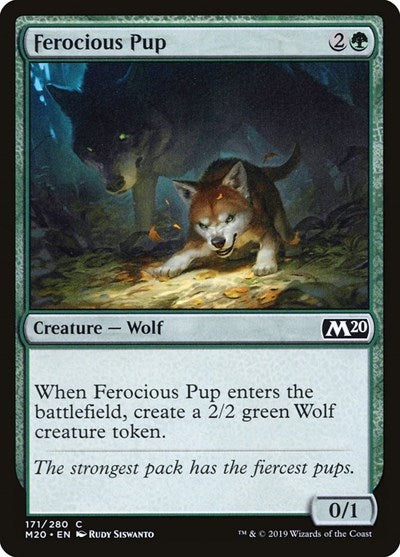 Ferocious Pup (M20) #171 Common (Lightly Played) Core Set 2020 Magic: The Gathering: 2019