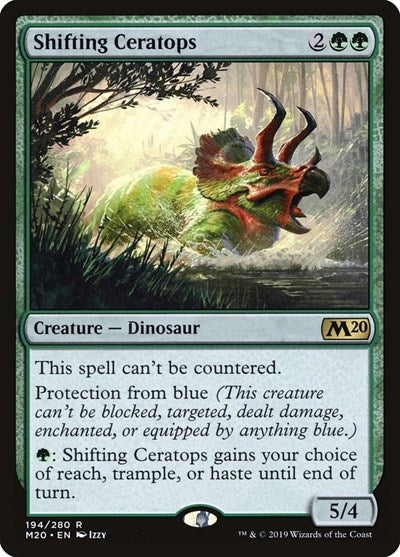 Shifting Ceratops (M20) #194 Rare (Lightly Played) Core Set 2020 Magic: The Gathering: 2019
