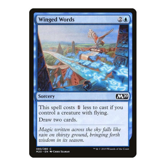 Winged Words (M20) #80 Common (Lightly Played) Core Set 2020 Magic: The Gathering: 2019