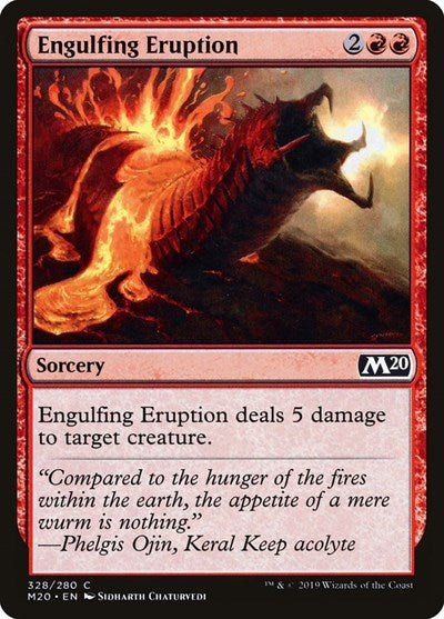 2019 Magic: Core Set 2020 (M20) - Engulfing Eruption (#328, Common) (Lightly Played)
