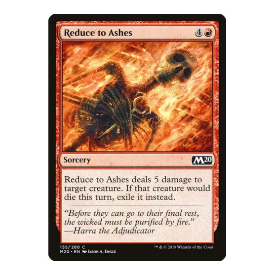 Reduce to Ashes (M20) #155 Common (Lightly Played) Core Set 2020 Magic: The Gathering: 2019
