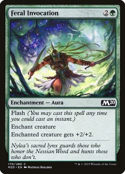 Feral Invocation (M20) #170 Common (Lightly Played) Core Set 2020 Magic: The Gathering: 2019