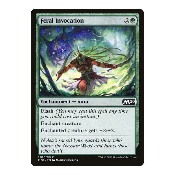 Feral Invocation (M20) #170 Common (Lightly Played) Core Set 2020 Magic: The Gathering: 2019