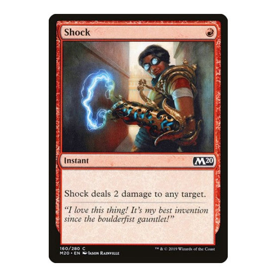 Shock (M20) #160 Common (Lightly Played) Core Set 2020 Magic: The Gathering: 2019