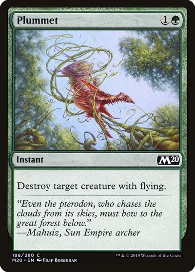 Plummet (M20) #188 Common (Lightly Played) Core Set 2020 Magic: The Gathering: 2019