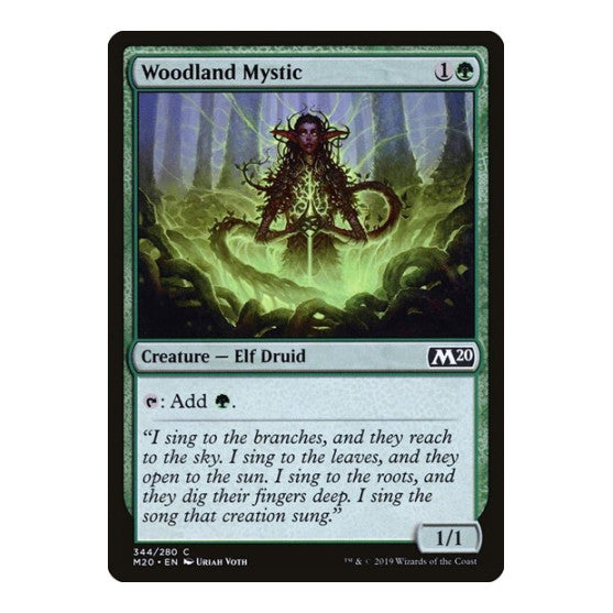 Woodland Mystic (M20) #344 Common (Lightly Played) Core Set 2020 Magic: The Gathering: 2019