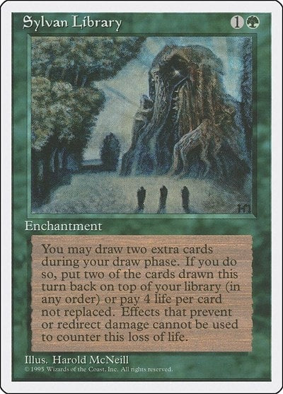 Sylvan Library (4ED) #157 Rare Fourth Edition Magic: The Gathering: 1995