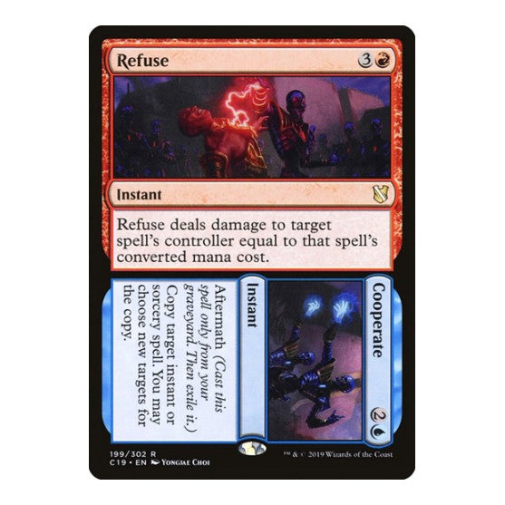Refuse Cooperate (C19) #199 Rare (Lightly Played) Commander 2019 Magic: The Gathering: 2019