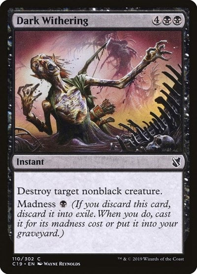 Dark Withering (C19) #110 Common (Moderately Played) Commander 2019 Magic: The Gathering: 2019