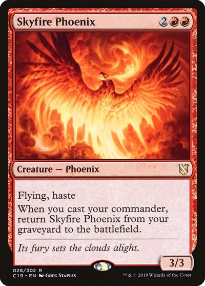 Skyfire Phoenix (C19) #28 Rare (Lightly Played) Commander 2019 Magic: The Gathering: 2019
