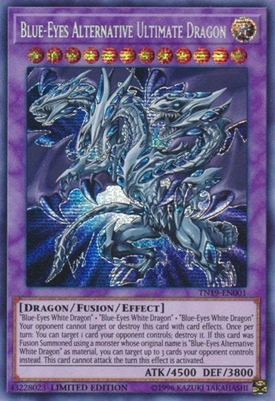 Blue Eyes Alternative Ultimate Dragon (CT16) #TN19-EN001 Prismatic Secret Rare (Limited Lightly Played) 2019 Gold Sarcophagus Tin YuGiOh: 2019
