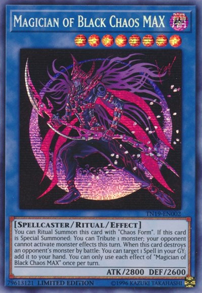 Magician of Black Chaos MAX (CT16) #TN19-EN002 Prismatic Secret Rare (Limited Near Mint) 2019 Gold Sarcophagus Tin YuGiOh: 2019