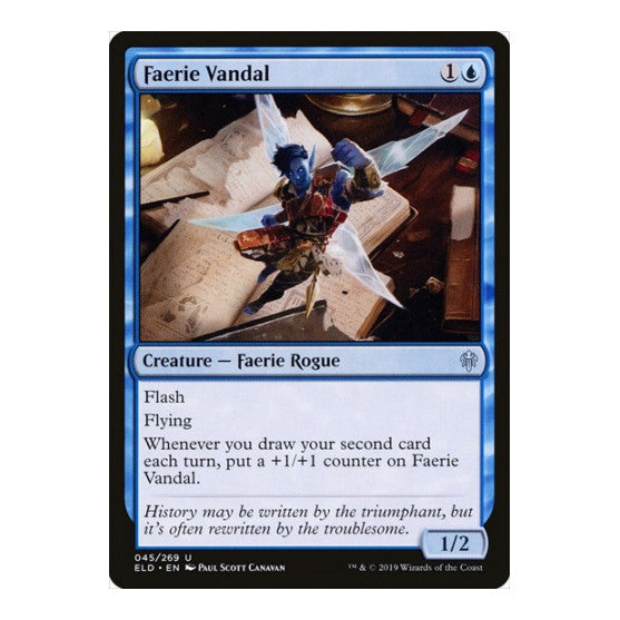 Faerie Vandal (ELD) #45 Uncommon (Lightly Played) Throne of Eldraine Magic: The Gathering: 2019
