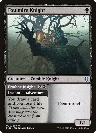 Foulmire Knight (ELD) #90 Uncommon (Lightly Played) Throne of Eldraine Magic: The Gathering: 2019