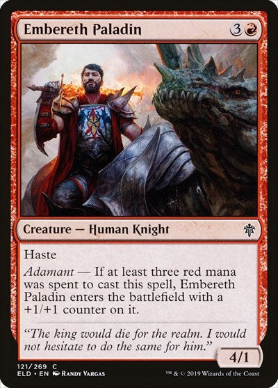 Embereth Paladin (ELD) #121 Common (Lightly Played) Throne of Eldraine Magic: The Gathering: 2019